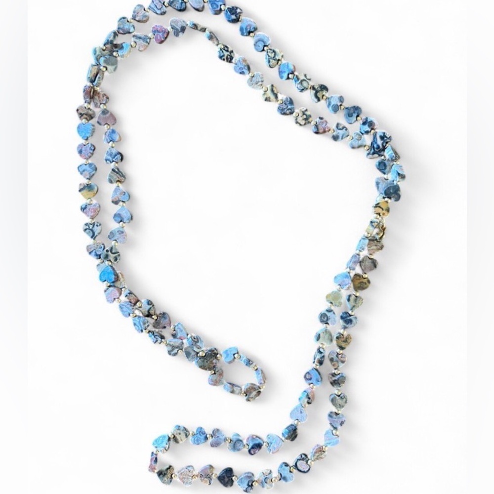 Vintage heart necklace made from stones